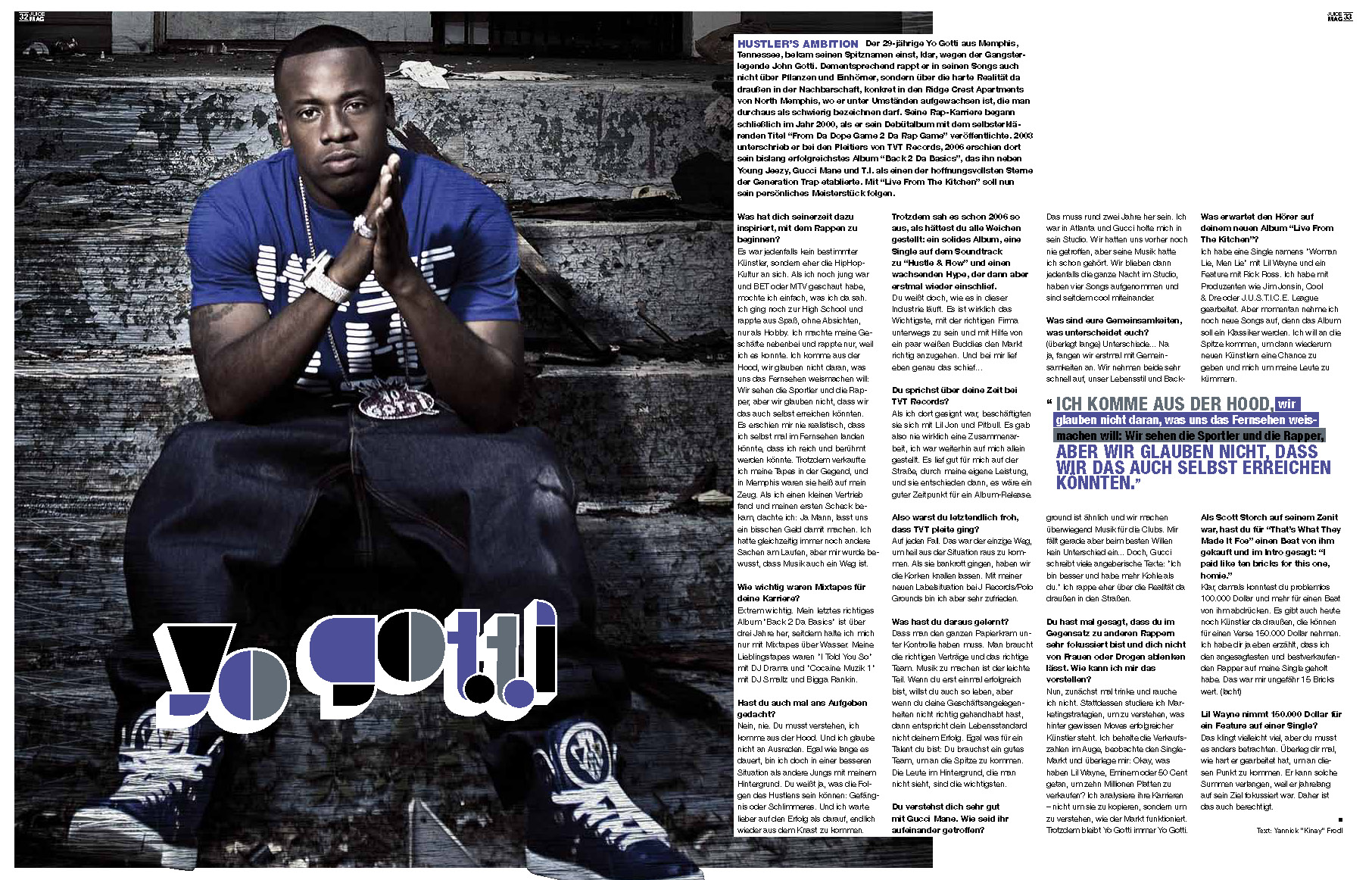 Yo Gotti in Germany’s Juice Magazine, March '10 Issue! 